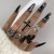 occidental style punk black butterfly skull hollow ring more personality trend set