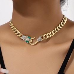  occidental style snake Metal chain necklace clavicle chainins