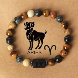  natural beads bracelet Zodiac eyes