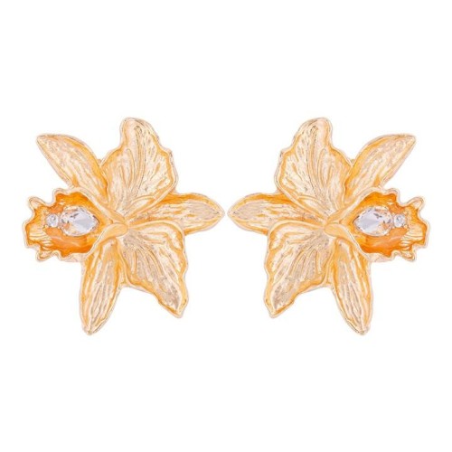 occidental style exaggerating temperament elegant big flowers woman earrings flowers earrings