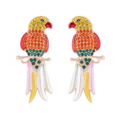  occidental style exaggerating personality color ear stud Alloy diamond earrin..