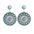  occidental style earrings woman Alloy imitate turquoise flowers earring Bohemia ethnic styleearrings