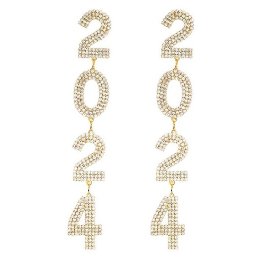 digit earrings occidental style exaggerating earring lady trend fully-jewelled brideearrings