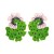 occidental style wind enamel leaves flowers earrings exaggerating flowers Leaf ear stud Earring woman
