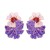 occidental style wind enamel leaves flowers earrings exaggerating flowers Leaf ear stud Earring woman