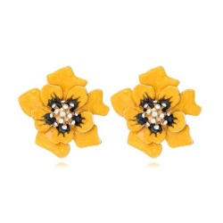 occidental style spring flowers earrings personality exaggerating high Alloy d..