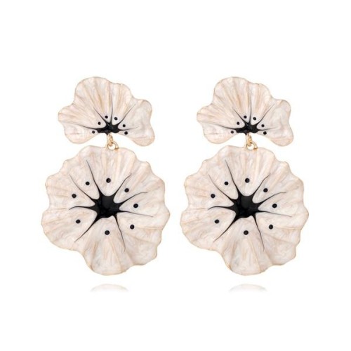 occidental style exaggerating Alloy enamel flowers earrings personality flowers earring woman
