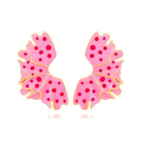 occidental style exaggerating enamel leaves earrings personality creative Leaf ear stud woman