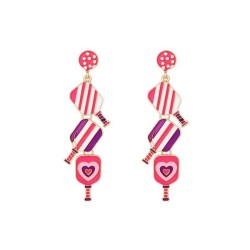 occidental style multilayer Alloy enamel love earrings love earring long style..