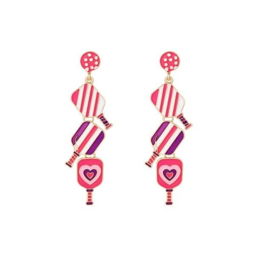 occidental style multilayer Alloy enamel love earrings love earring long style Earring woman