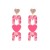 occidental style enamel patternmom love Word earrings Alloy diamond heart-shaped earring Earring