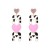 occidental style enamel patternmom love Word earrings Alloy diamond heart-shaped earring Earring