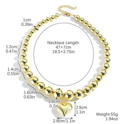  exaggerating big beadsins beads necklace woman  punk wind Acrylic beads neckl..