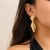 occidental style fashion Metal surface ear stud woman retro all-Purpose geometry Earringearrings