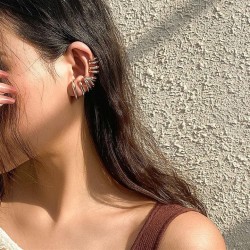 occidental style samll head ear stud woman personality hollow Metalearrings