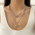 occidental style wind pendant necklace temperament beads imitate Pearl Metal chain