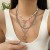 occidental style wind pendant necklace temperament beads imitate Pearl Metal chain