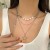 occidental style wind pendant necklace temperament beads imitate Pearl Metal chain
