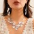 occidental style textured Metal wind leaves tassel necklace fashion retro Collarecklace