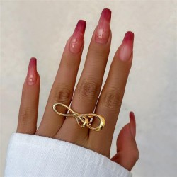 occidental style exaggerating Metal textured surface butterfly ring woman brie..
