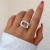occidental style exaggerating Metal textured surface butterfly ring woman brief bow DoubleRing