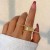 occidental style exaggerating Metal textured surface butterfly ring woman brief bow DoubleRing
