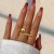 occidental style exaggerating Metal textured surface butterfly ring woman brief bow DoubleRing