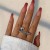 occidental style exaggerating Metal textured surface butterfly ring woman brief bow DoubleRing