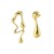 occidental style geometry wind Metal ear studearrings drop earrings