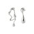 occidental style geometry wind Metal ear studearrings drop earrings