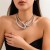 occidental style exaggerating surface cirque Metal wind necklace retro hollow Irregular Collar woman