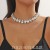  spring trend occidental style exaggerating multilayer color drop crystal necklace