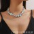  spring trend occidental style exaggerating multilayer color drop crystal necklace