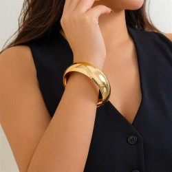 occidental style Metal serpentine Stripe width bangle fashion samll cirque ope..