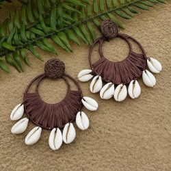  earrings  occidental style fashion exaggerating handmade weave multilayer She..