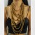occidental style exaggerating personality atmospheric Round multilayer pendant clavicle chain fashion all-Purp