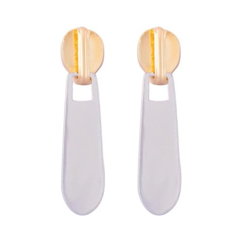  fashion personality ear stud wind zipper head Modeling medium Alloy earrings brief head woman earrings