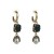 occidental style retro palace wind Five-pointed star silver earrings temperament high medium gold diamond Pearl