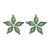 occidental style retro palace wind Five-pointed star silver earrings temperament high medium gold diamond Pearl
