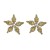 occidental style retro palace wind Five-pointed star silver earrings temperament high medium gold diamond Pearl