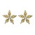 occidental style retro palace wind Five-pointed star silver earrings temperament high medium gold diamond Pearl