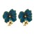 retro silver Alloy enamel flowers earrings woman temperament elegant Street Snap
