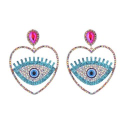 occidental style fashion colorful diamond series earrings woman exaggerating A..