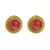 occidental style retro palace wind natural silver earrings geometry Round gold Alloy pattern ear stud Earring