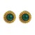 occidental style retro palace wind natural silver earrings geometry Round gold Alloy pattern ear stud Earring