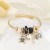 occidental style fashion DIY enamel pendant Alloy diamond bracelet beads crystal stainless steel bangle