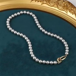  more high color Pearl necklace woman all-Purpose clavicle chain sweater chain