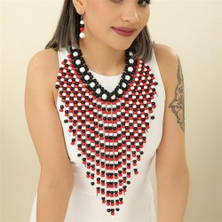  necklace earrings set Africa tassel color necklaceecklace set