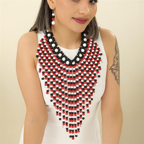  necklace earrings set Africa tassel color necklaceecklace set