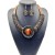 occidental style exaggerating necklace circle short style clavicle chain earrings aluminum gemnecklace
